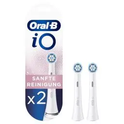 Produktbild: Oral-B iO Sanfte Reinigung Aufsteckbürsten für elektrische Zahnbürste, 2 Stück, sanfte Zahnreinigung, Zahnbürstenaufsatz für Oral-B Zahnbürsten