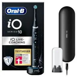 Produktbild: Oral-B iO Series 10 Luxe Edition Elektrische Zahnbürste/Electric Toothbrush, Magnet-Technologie, 7 Putzmodi für Zahnpflege, Lade-Reiseetui, cosmic black, TESTSIEGER Stiftung Warentest (12/2023)