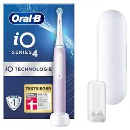 Produktbild: Oral-B iO Series 4 Elektrische Zahnbürste/Electric Toothbrush, 4 Putzmodi für Zahnpflege, Reiseetui, Valentinstagsgeschenk für Ihn/Sie, lavender, TESTSIEGER Stiftung Warentest (12/2023)