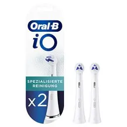 Produktbild: Oral-B iO Spezialisierte Reinigung Aufsteckbürsten für elektrische Zahnbürste, 2 Stück, Oral-B’s beste Zahnreinigung, Zahnbürstenaufsatz für Oral-B Zahnbürsten