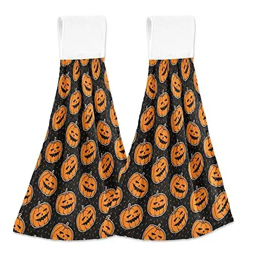 Produktbild: Orange Kürbis Halloween Handtuch für Badezimmer Geruchsresistente Hochsaugfähige Handtücher für Männer Frauen Wohnkultur