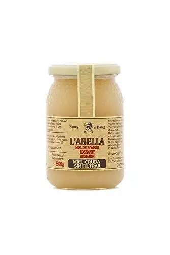 Produktbild: Orangenblütenhonig aus Spanien - Orangenhonig - Premium Qualität - Naturprodukt - kaltgeschleudert- unfiltriert- fruchtiger Geschmack der Zitrusfrucht (Rosmarin RAW, 500 g) roher honig ideal