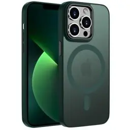 Produktbild: ORDA Magnetisch Hülle für iPhone 13 Pro 6,1 Zoll Kompatibel mit MagSafe,für iPhone 13 Pro Case Durchscheinende Matt Handyhülle Rückseite Dünn Stoßfest Schutzhülle Grün