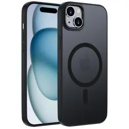 Produktbild: ORDA Magnetisch Hülle für iPhone 15 6,1 Zoll Kompatibel mit MagSafe,für iPhone 15 Case Durchscheinende Matt Handyhülle Rückseite Dünn Stoßfest Schutzhülle Schwarz