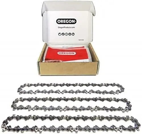 Produktbild: Oregon 3er-Pack 3/8“ LP-Kettensägeketten mit 57 Getriebeanschlüssen, 1,3 mm, geeignet für 40-cm-Stangen, kompatibel mit Titan, Ferrex, Gardenline, Black & Decker, Primaster und anderen Marken