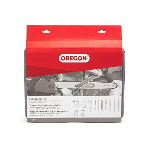 Produktbild: Oregon Universal Motorsäge Feilen Set und Wartungssatz, Manuelle Kettensägenschärfer Kit mit Feilbock, 17-teilig, Hartschalenkoffer (601981)