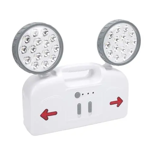 Produktbild: Oreilet LED Notausgangsleuchte, LED Notbeleuchtung, Batterie Backup Stromleuchte mit 2 Lampenköpfen, Kommerzielle Notbeleuchtung, LED Notbeleuchtung für Unternehmen