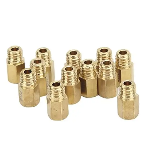 Produktbild: Oreilet Vergaser-Hauptdüse, 12-teiliges Messing-Düsen-Kit, Kompatibel mit Mikuni VM TM TMX-Vergaser, 90, 100, 110, 120, 130, 140, 150, 160, 170, 180, 190, 200, popular
