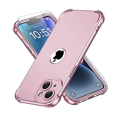 Produktbild: ORETECH für iPhone 15 Plus Hülle, iPhone 14 Plus Hülle, mit (2X Schutzfolie)(Eingebauter Kameraschutz), 360 Grad Ganzkörper Schutzhülle Stoßfest Silikon Hülle Handyhülle iPhone 15/14 Plus 6,7