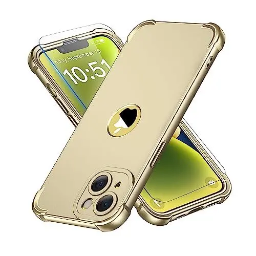Produktbild: ORETECH für iPhone 14 Plus Hülle, mit 2 Stück Schutzfolie, 360 Grad Ganzkörper Stoßfest Kratzfest Silikon Handyhülle für iPhone 14 Plus 6,7 Zoll,Tiefes Violett