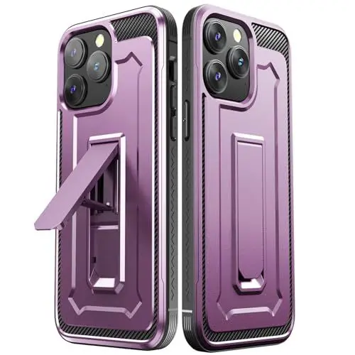 Produktbild: ORETECH für iPhone 15 Pro Max Hülle, mit (Schutzfolie)(Ständer), Handyhülle iPhone 15 Pro Max, (Militärischer Schutz) Stoßfest Kratzfest Hardcase Schutzhülle Hülle iPhone 15 Pro Max 6,7