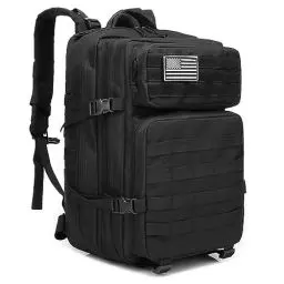 Produktbild: Oreunik Militär Rucksack Herren,45L Wasserdicht Taktischer Bundeswehr Rucksack Molle Rucksäcke Survival Backpack für Wandern im Freien Trekking Camping Wandern Angel Reise Arbeit (Schwarz)
