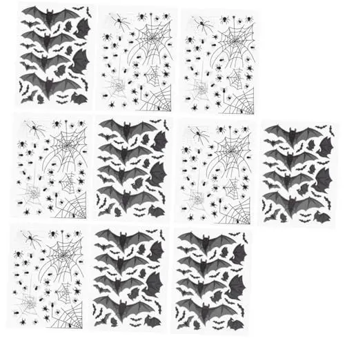 Produktbild: ORFOFE Realistische Fledermaus Spinne Wandaufkleber Set Halloween Sulies Pvc Halloween Wandtattoo