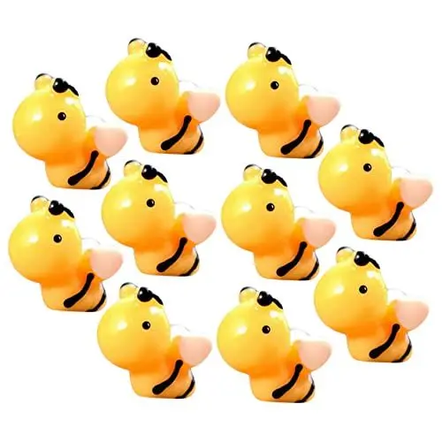 Produktbild: ORFOFE 10 Stück Bienenpuppen Rustikale Bienenverzierungen Aus Harz Für Landschafts- Und Gartendekoration