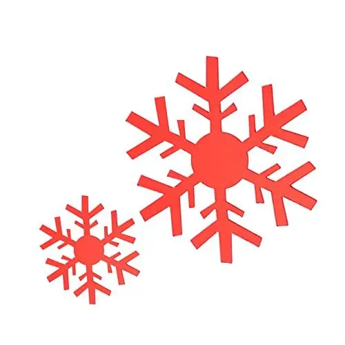 Produktbild: ORFOFE Abnehmbarer Schneeflocken-weihnachtswandaufkleber 15er-pack Rot Spiegelnde Oberfläche Dekorativ Für Zuhause