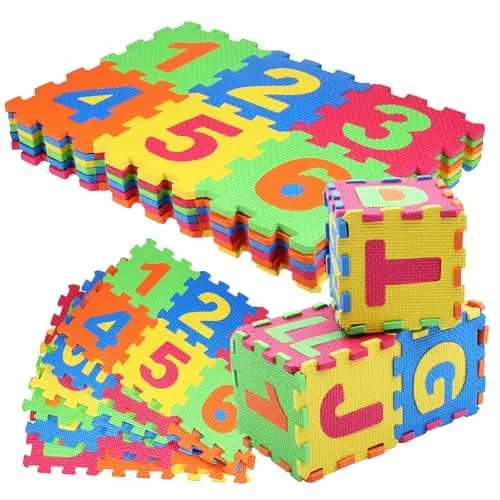 Produktbild: ORFOFE 1 Satz Babyspielmatten für den Boden Schaumstoff-Puzzlematte für Kinder Bodenpuzzle mit Zahlen spaß geldschrank teppiche Teppich Schaumstofffliesen Boden-Puzzlematte Eva