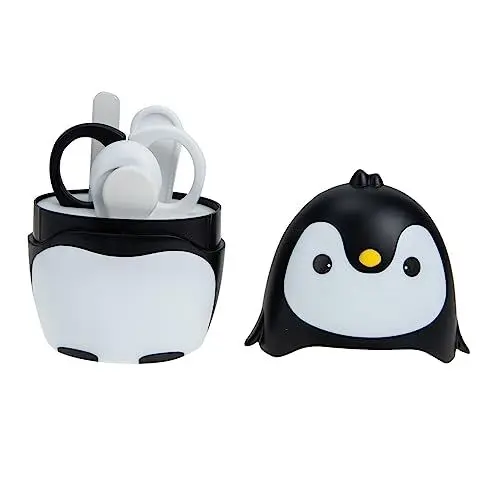 Produktbild: ORFOFE 1satz Nagelpflege Set Karton Pinguin Maniküre Kit Mit Nagelschneider Nasensauger Und Feile Für Neugeborene Und Kleinkinder Und Für Babyhaut