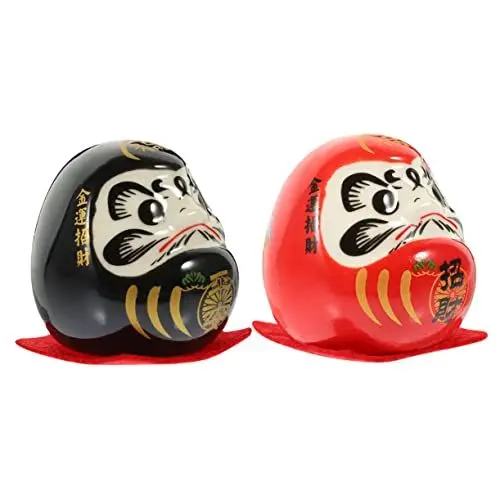 Produktbild: ORFOFE 2St Dharma-Eier wohnungseinrichtung wohnungsdeko Porzellanfigur tischdeko esstisch Toys Wackelnde Daruma-Figur Fengshui-Figuren traditionell japanisch Glück Daruma Dekor Keramik