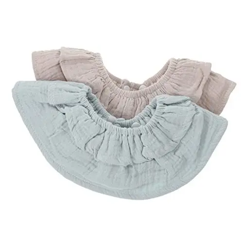 Produktbild: ORFOFE Babylätzchen Aus Baumwolle – 2 Stück Baby-bandana-lätzchen Für Mädchen Kleinkinder Zum Zahnen Und Füttern Saugfähig Bequeme Passform