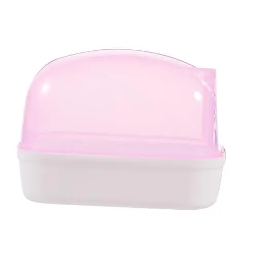 Produktbild: ORFOFE 2st Hamsterbad Hamsterwanne Aus Kunststoff Rennmaus Badezubehör Chinchilla-badewanne Chinchilla-Accessoire Sichtbare Hamsterwanne Hamsterhütte Rosa Staubdicht Plastik Geschirr