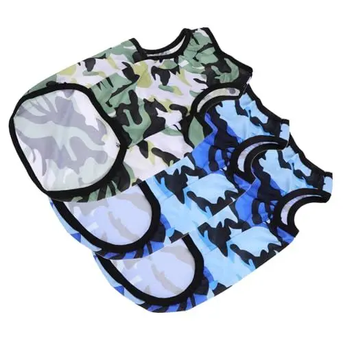 Produktbild: ORFOFE Hunde-Camouflage-Jacke Welpen-kühlweste Für Haustierbekleidung Keine Knöpfe Einfach Zu Tragen
