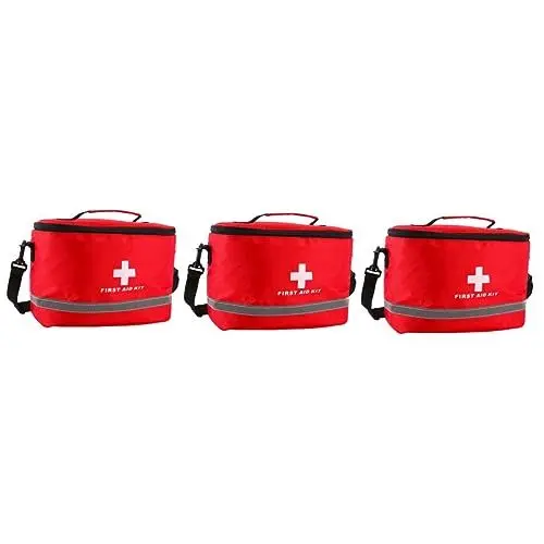 Produktbild: ORFOFE 3St Tasche in Zylinderform notfallkit wasserfeste tasche für sup verbandskaste einfacher Erste-Hilfe-Koffer Tasche für Ersthelfer Notfalltasche rot
