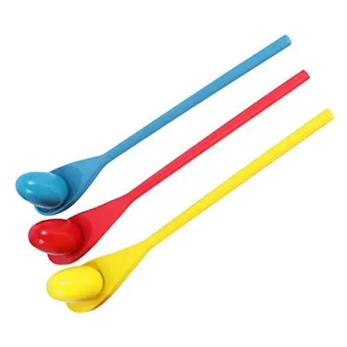 Produktbild: ORFOFE 3er-Pack Sensorisches Rundes Balance-Spielzeug Für Kinder Aus Holz Löffelrennen Spiel-Sets Für Geburtstagsparty Zufällige Farbe