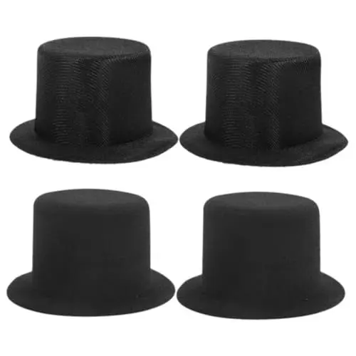 Produktbild: ORFOFE 4 Stück Zylinder Schneemann Mütze Mini Zylinder Winzige Oberteile Hut Puppenhüte Puppenhaus Hüte Puppen Deko Hut Dekorative Oberteile Hut Winzige Hüte Kleine Schneemann