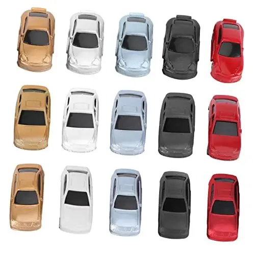 Produktbild: ORFOFE 50 Stück ausgestellte Modellautos Mini Auto Layout-Modellautos Miniatur-Modellautos Diecast-Autos Miniature car Models Miniaturautomodell Tischmodell bemaltes Modellauto