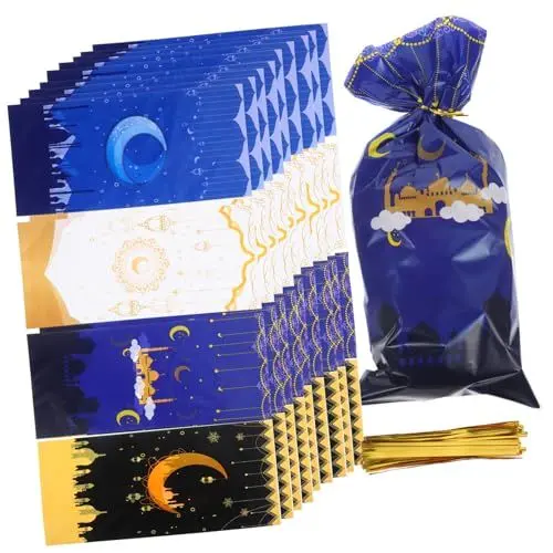 Produktbild: ORFOFE 50pcs Party Favor Taschen Candy Verpackung Opp Material Party Taschen Dekorative Leckerli Taschen Für Geburtstag