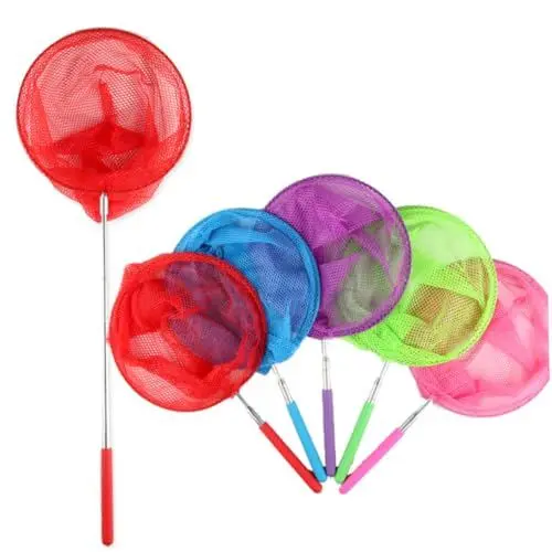 Produktbild: ORFOFE Teleskop-Fischernetz aus Edelstahl für Jungen und Mädchen Insektennetz-Spielzeug ausziehbare Stange zum Fangen zufällige Farbe