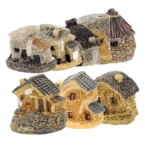 Produktbild: ORFOFE 8St Kleines aus Harz Feenhaus aus Stein dekoratives Minihaus Rasenstatuen The Villa die Villa Toy Heimdekoration Haushaltsgegenstände Miniatur-Hausornament kreatives Harzdekor