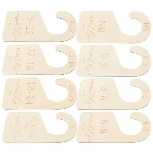 Produktbild: ORFOFE 8 Stück Holz Schrankteiler Schrank Größenteiler Babykleidung Größenteiler Dekorative Schrankteiler Babykleidung Organizer Trennwände Babykleidung Schrankteiler