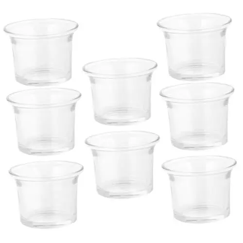 Produktbild: ORFOFE 8 Stück Teelichthalter Aus Glas Rustikales Kerzendekor Kerzenhalter Für Die Tischdekoration Bei Hochzeiten
