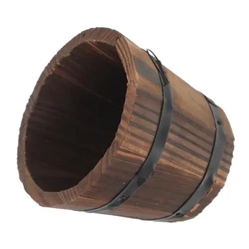 Produktbild: ORFOFE Handwerkskunst Garten Blumentopf Holz Pflanzer Für Büro Balkon Decor