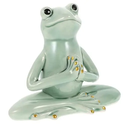 Produktbild: ORFOFE Yoga Frosch Tee Haustier Keramik Handwerk Frosch Figurine Desktop Frosch Statue Für Hause
