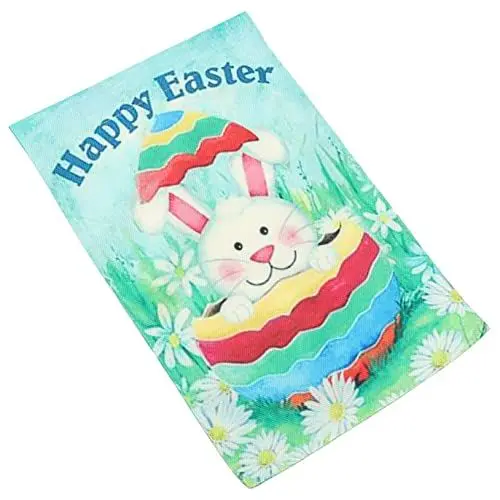 Produktbild: ORFOFE Ostern Bauernhaus Dekoration Doppelseitige Flagge Ostern Bunny Design Für Hof