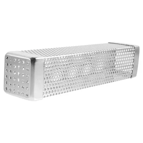 Produktbild: ORFOFE Edelstahl Smoker Box Für Gas Und Holzkohlegrills Bbq Räucherbox Für Holzspäne Tragbares Grillzubehör Für Intensiven Rauchgeschmack Und Köstliche Grillgerichte