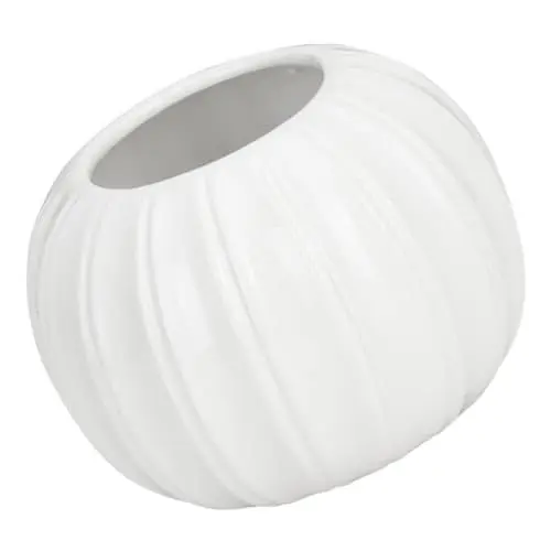 Produktbild: ORFOFE Keramikvase Kürbisvase Herbst-kürbis-vase Kürbis-sukkulenten-Topf Pflanzgefäß in Kürbisform Bauernvase Mit Blumen Trockenblumenvase Mini-kürbispflanzer Kreative Vase Weiß