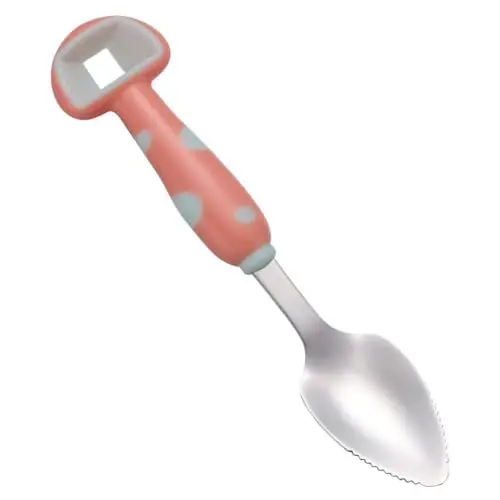 Produktbild: ORFOFE Edelstahl Kinderbesteck Einzigartige Gebogene Puree-löffel Für Leicht Und Tragbar Zur Zubereitung Von Fruchtigen Breien Für Kleinkinder