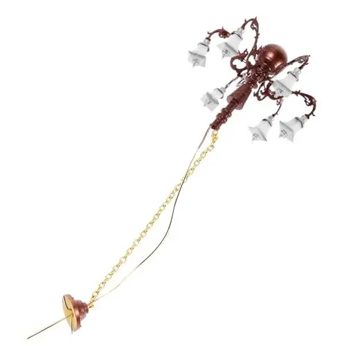 Produktbild: ORFOFE Kleine Deckenlampe Kronleuchter Licht Für Miniatur Wohnraum Dekoration Moos Mikro Landschaft Pendelleuchte Antikbronze Und Warmweißes Licht