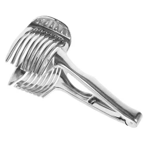 Produktbild: ORFOFE Sicherer Zitronen-tomatenschneider Manuelle Schneideklemme Handschneidezange Zitronenschneider Mehrzweckklemme Lebensmittelechte Aluminiumlegierung