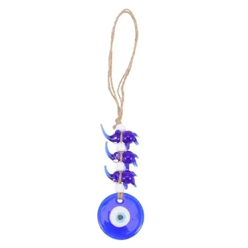 Produktbild: ORFOFE Evil Eye Hängeornament Aus Glas Türkische Blaue Augen Deko Für Auto Und Innenräume Schutz Und Segensbringer Für Reisen Und Zuhause