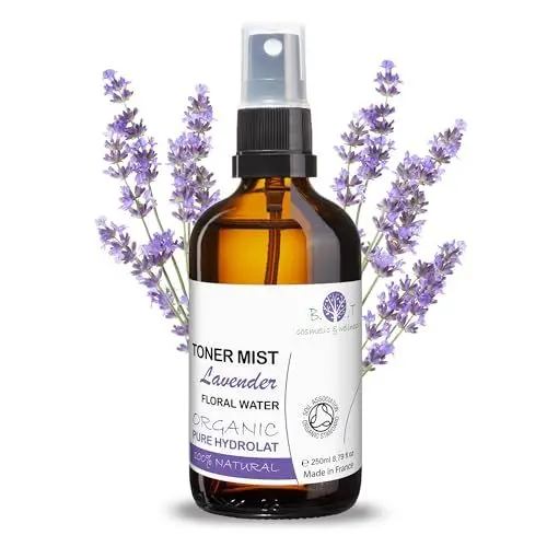 Produktbild: ORGANIC Lavendelhydrolat Reines Bio-Blütenwasser Bio-Lavendelhydrolat Ideal für empfindliche & reife Haut, Gesichtswasser, Körperduft, Haarwasser, Masken - 250 ml