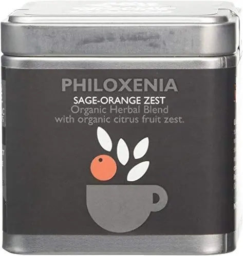 Produktbild: Organic Islands Philoxenia Griechische Bio Teemischung mit Salbei und Orangenschale von Naxos, Griechenland in Metallbox, 2er Pack x 28,35 g (Ingesamt: 56,7 g)