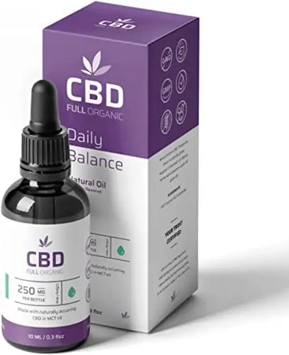 Produktbild: Organic Natural Oil (Drops) Hanver Seeds 250 mg Coconut Oil Based - 100% Vegan and Natural