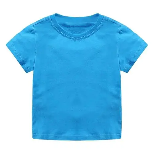 Produktbild: Organic Soft Pack Kurzarm Rundhals-T-Shirt für Jungen Mädchen | Klassische Passform Basic Kleinkinder Kinder Oberteil (B, 3-4 Years)