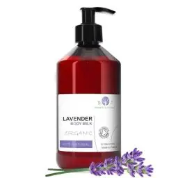 Produktbild: Organische Lavendel Feuchtigkeitsspendende Körperlotion, 250 ml, BIO, Luxuriöses Körpermilch mit das beruhigen Basispflege für sehr trockene, Haut, Körperpflege, Bodylotion