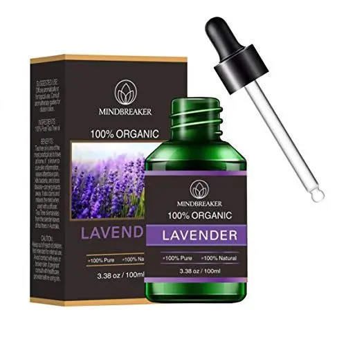 Produktbild: Organisches ätherisches Lavendelöl, duftende Öle mit organischer Aromatherapie 100% reine therapeutische ätherische Öle von höchster Qualität (100 ml)
