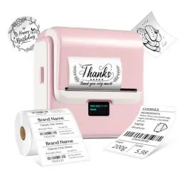 Produktbild: ORGSTA T003 etikettendrucker selbstklebend etikettiergerät Bluetooth & USB 2200 mAh etikettiermaschinen 50 mm/s beschriftungsgerät ettikettiergeraet 20 mm-80 mmlabel Printer Sticker Maker